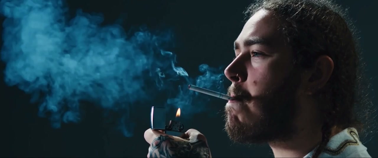 Post Malone in a finished frame from Congratulations